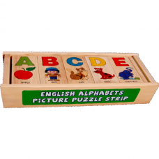 English Alphabet Picture Puzzle Strip 